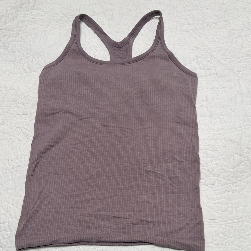 Lululemon Ebb to Street Racerback Tank Top sz 8 Violet Verbana